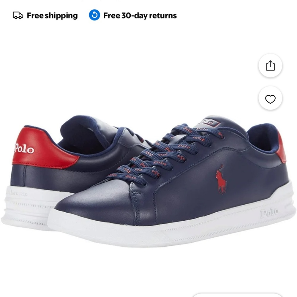 Polo by Ralph Lauren Men's Blue and Red Sneakers Size 12